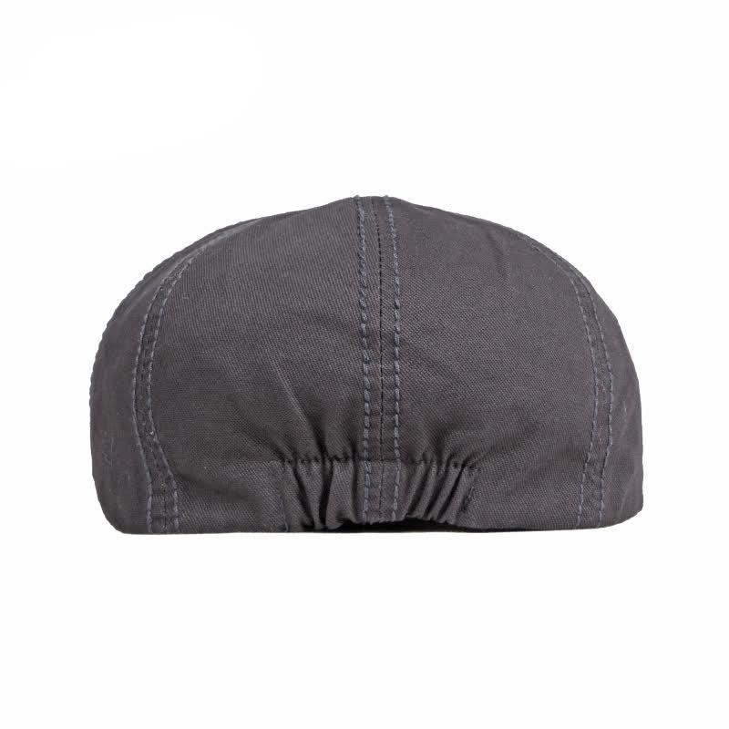 Casual Solid Color Cotton Daily Beret Cap - Image 7