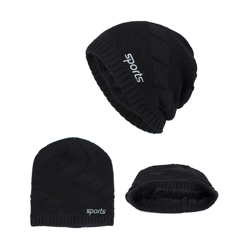 Casual Winter Solid Color Pile Knitted Hat - Image 12
