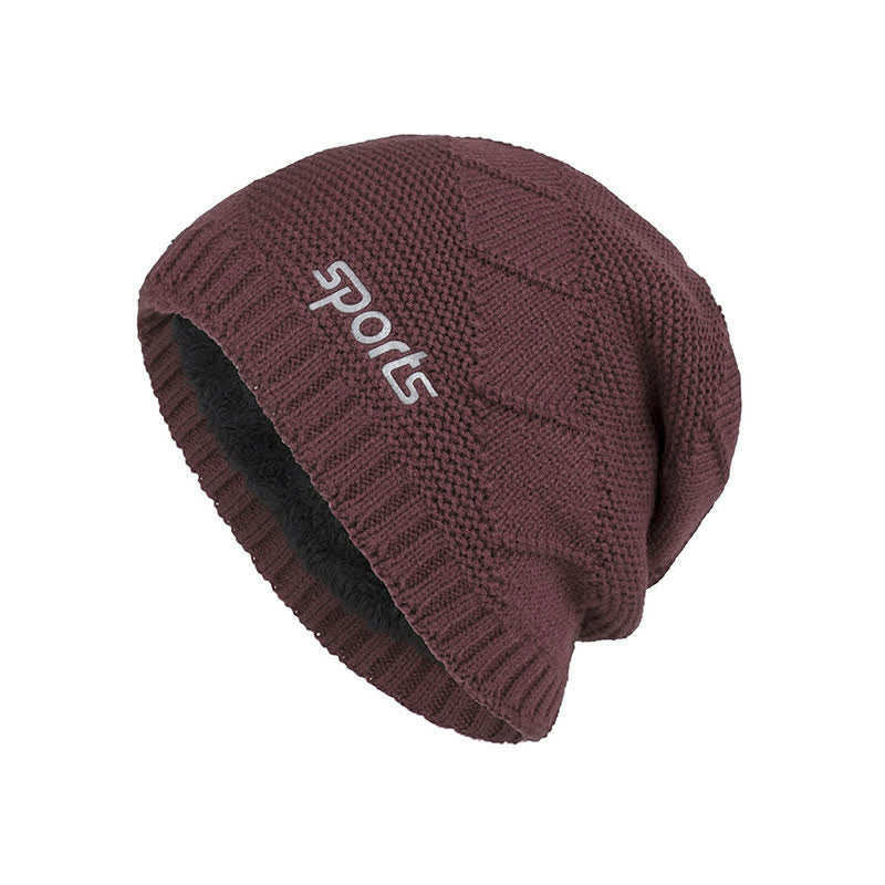 Casual Winter Solid Color Pile Knitted Hat - Image 17