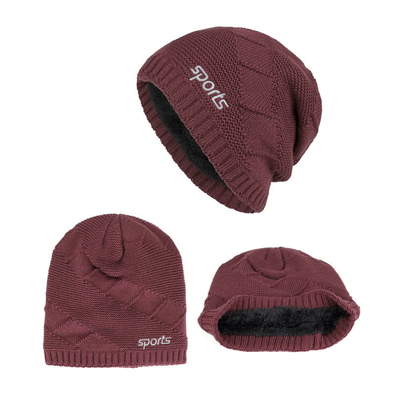 Casual Winter Solid Color Pile Knitted Hat - Image 18
