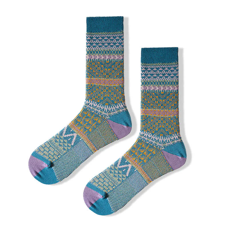 Chic Double Colors Aesthetic Cozy Cotton Crew Socks - Image 14