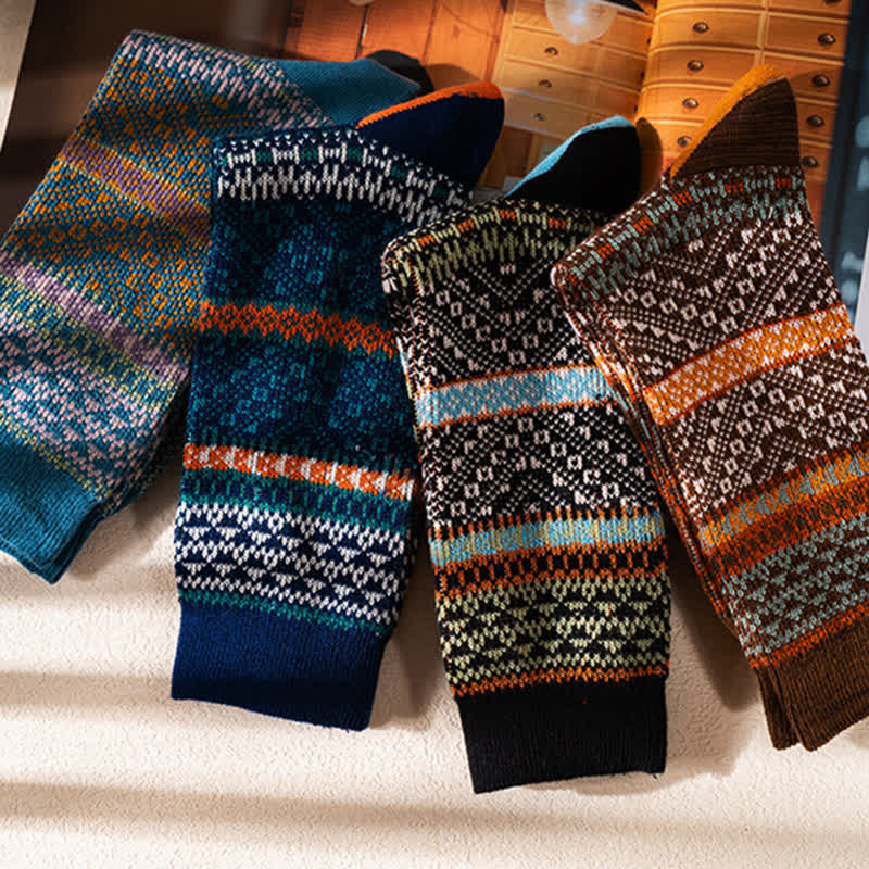 Chic Double Colors Aesthetic Cozy Cotton Crew Socks - Image 6