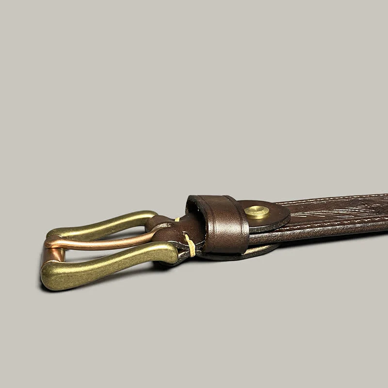 Classic Fasion Flower Printing Design Leather Belt - Image 9