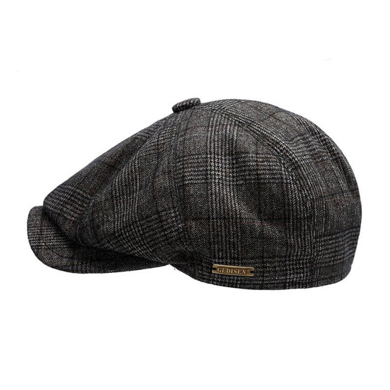 Classic Newsboy Flat Cap with Earflap Beret - Image 4