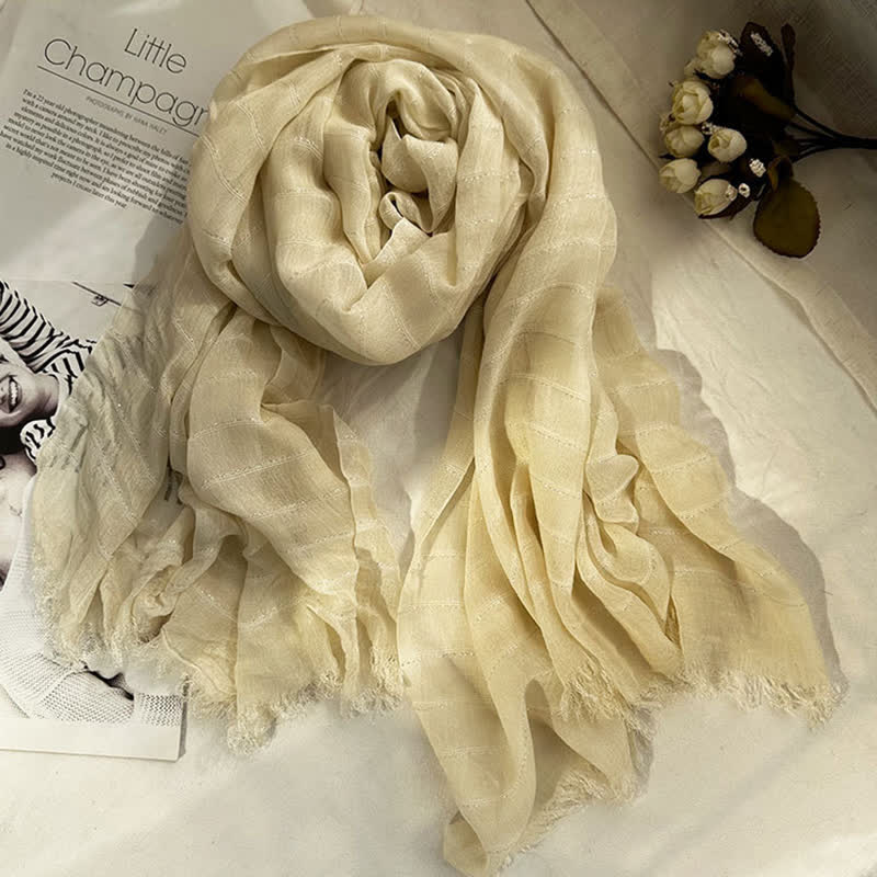 Classical Striped Pattern Four Season Thin Scarf - Image 15