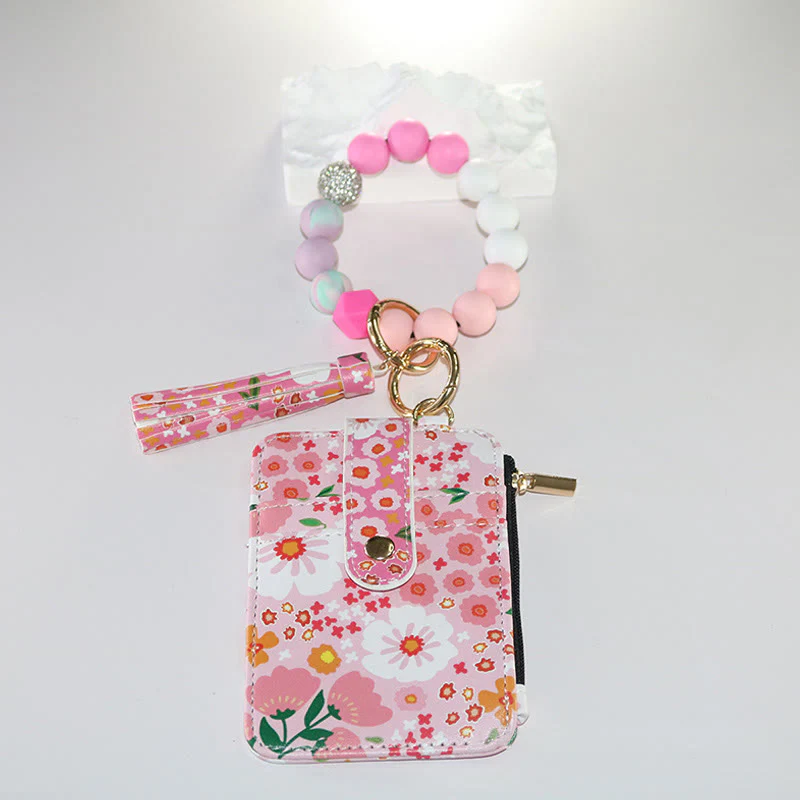 Colorful And Natural Style Floral Print Bracelet Wallet - Image 6