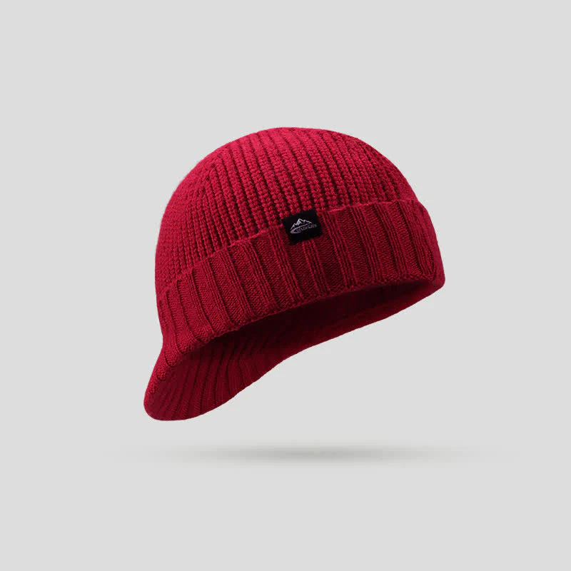 Comfortable Elastic Beanie Short Brim Knitted Hat - Image 12