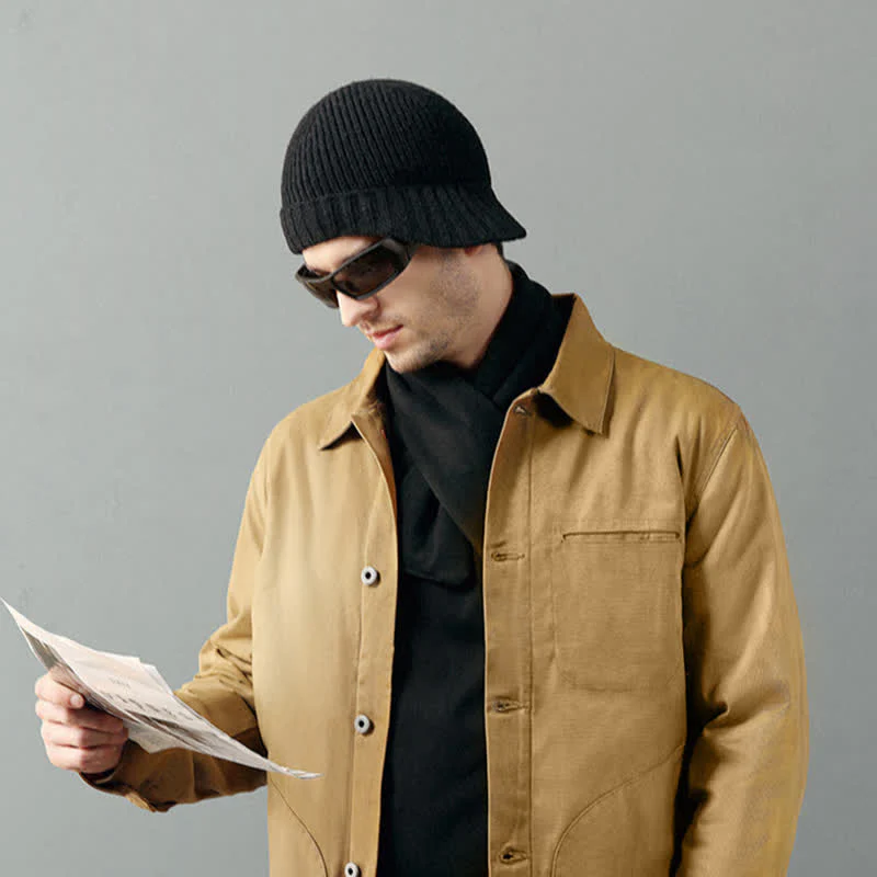 Comfortable Elastic Beanie Short Brim Knitted Hat - Image 4