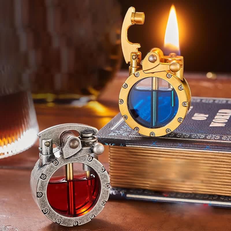 Cool Transparent Bottle Cigar Refillable Kerosene Lighter - Image 10