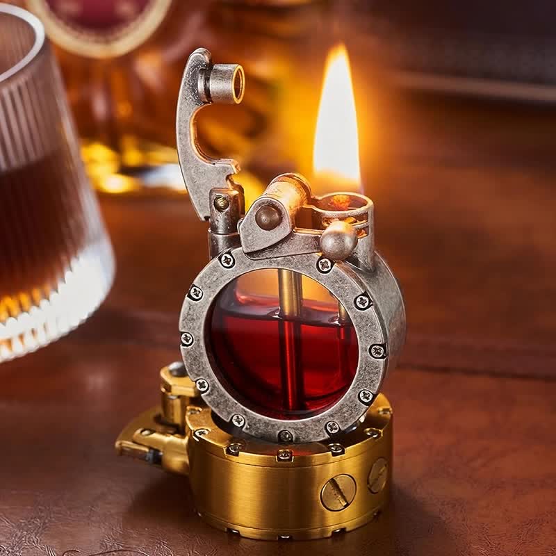 Cool Transparent Bottle Cigar Refillable Kerosene Lighter - Image 3