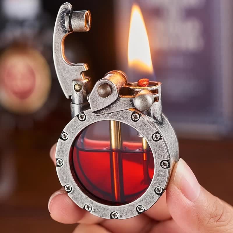 Cool Transparent Bottle Cigar Refillable Kerosene Lighter - Image 4