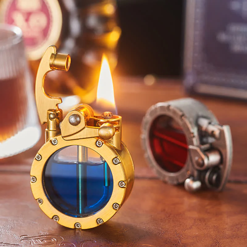 Cool Transparent Bottle Cigar Refillable Kerosene Lighter - Image 9