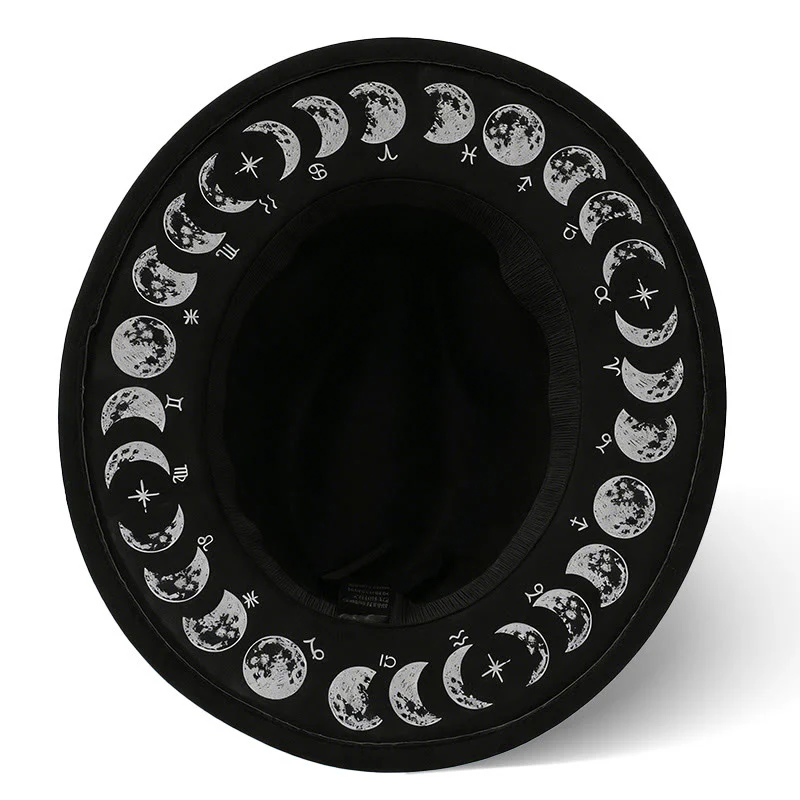 Creative Men's Moon Phase Changes Astrology Cowboy Hat - Image 6