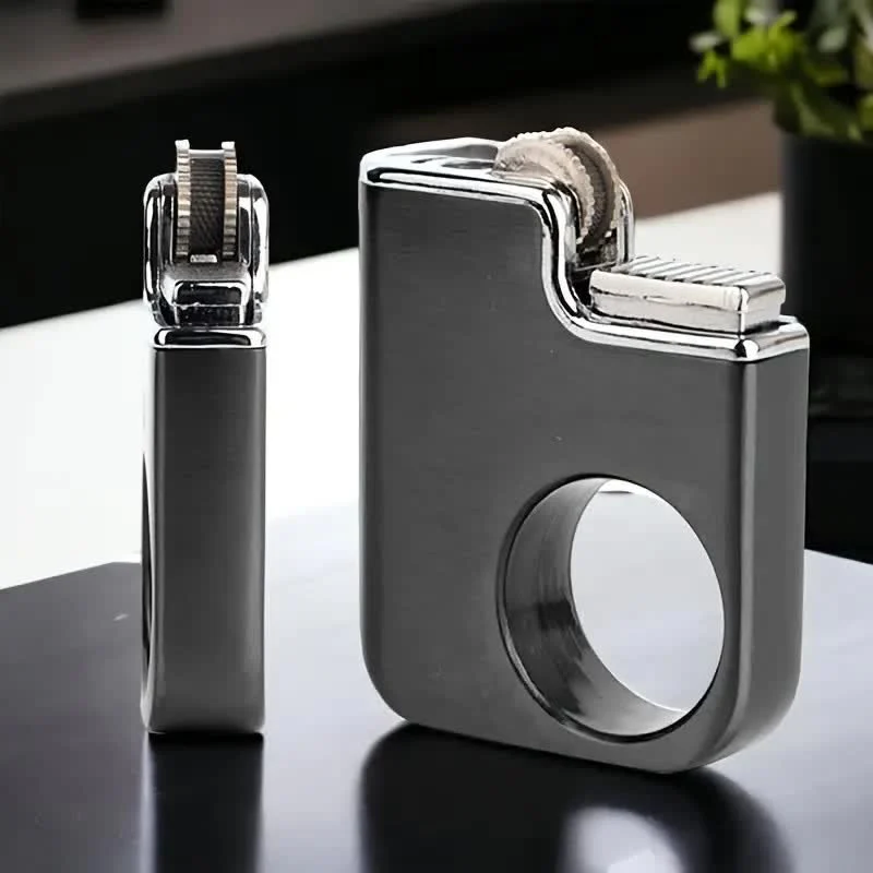 Creative Ring-Shaped Handle Refillable Butane Lighter - Image 2