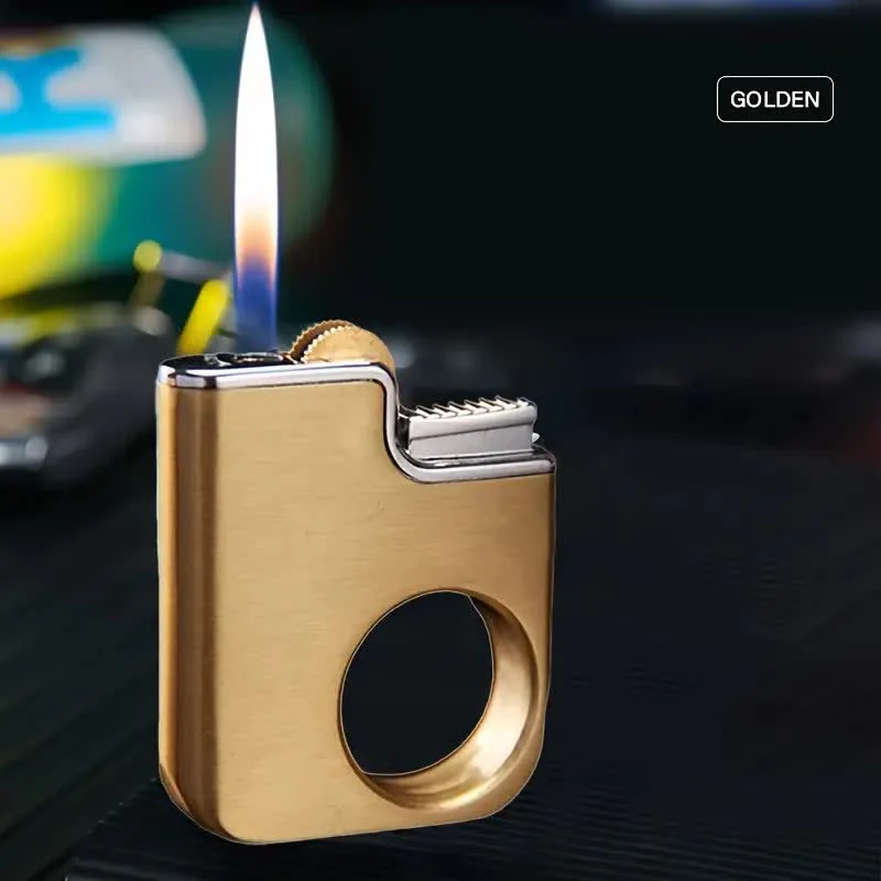Creative Ring-Shaped Handle Refillable Butane Lighter - Image 8