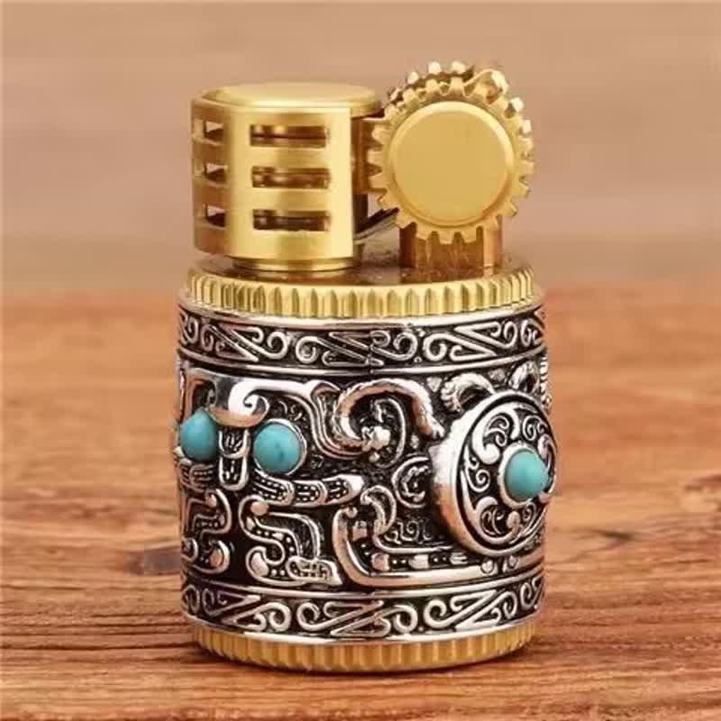 Creative Round Small Fat Refillable Kerosene Lighter - Image 3