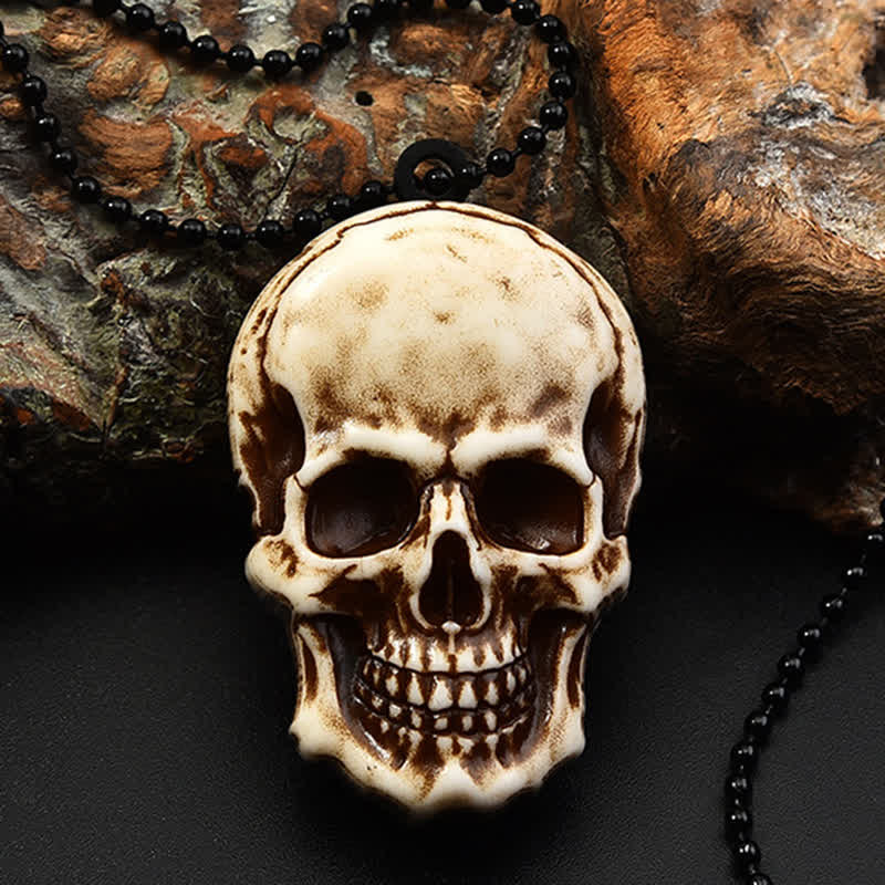 Creative Skull Mini Folding Knife Necklace Keychain With Chain - Image 6