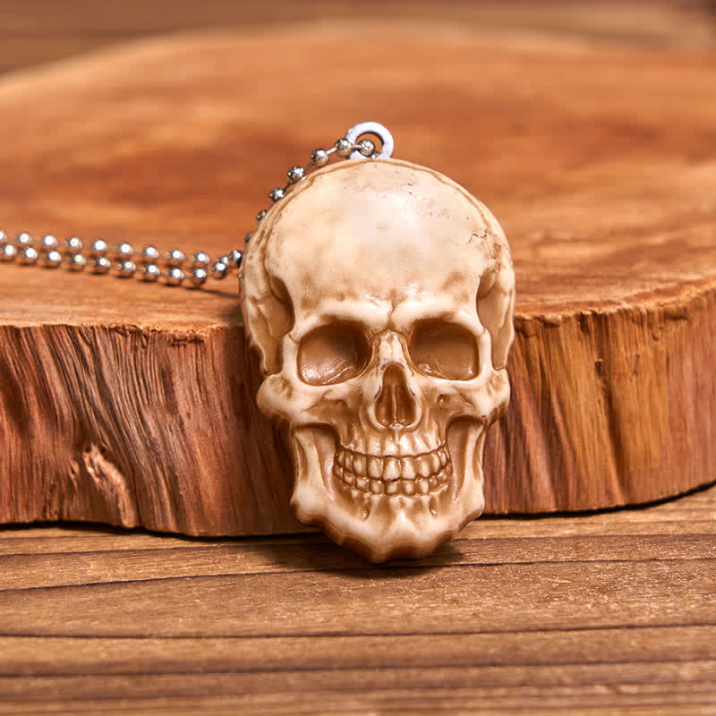Creative Skull Mini Folding Knife Necklace Keychain With Chain - Image 9