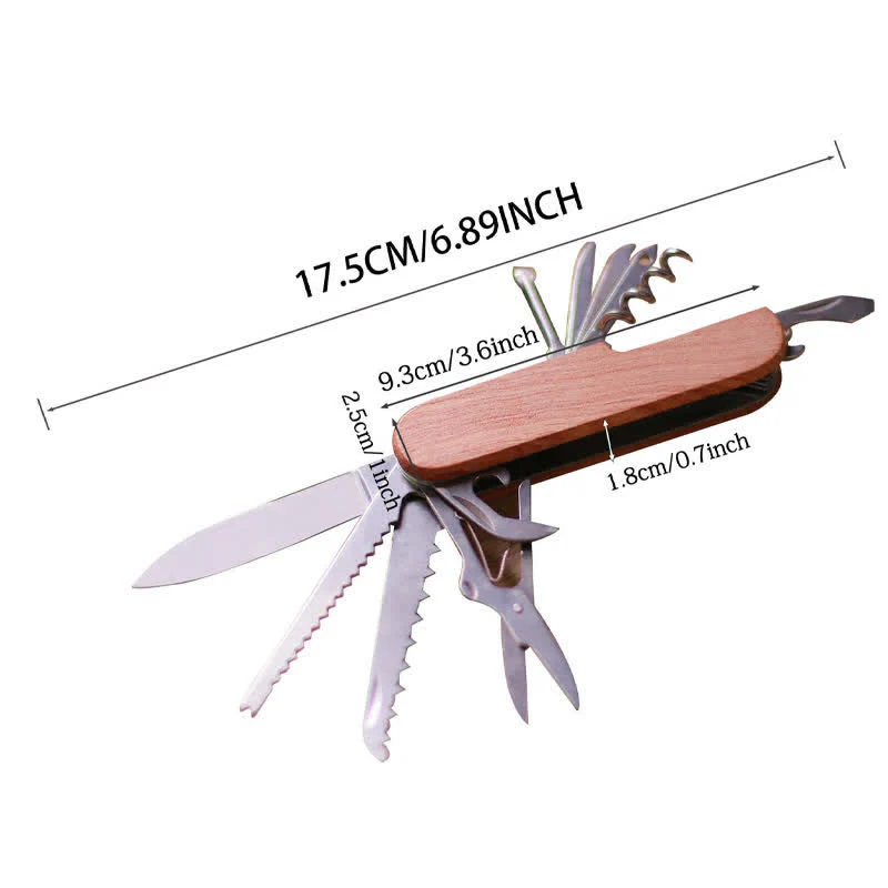 Custom Carving 11 In 1 Multi-Tool Knife Wood Bottle Opener - Image 10