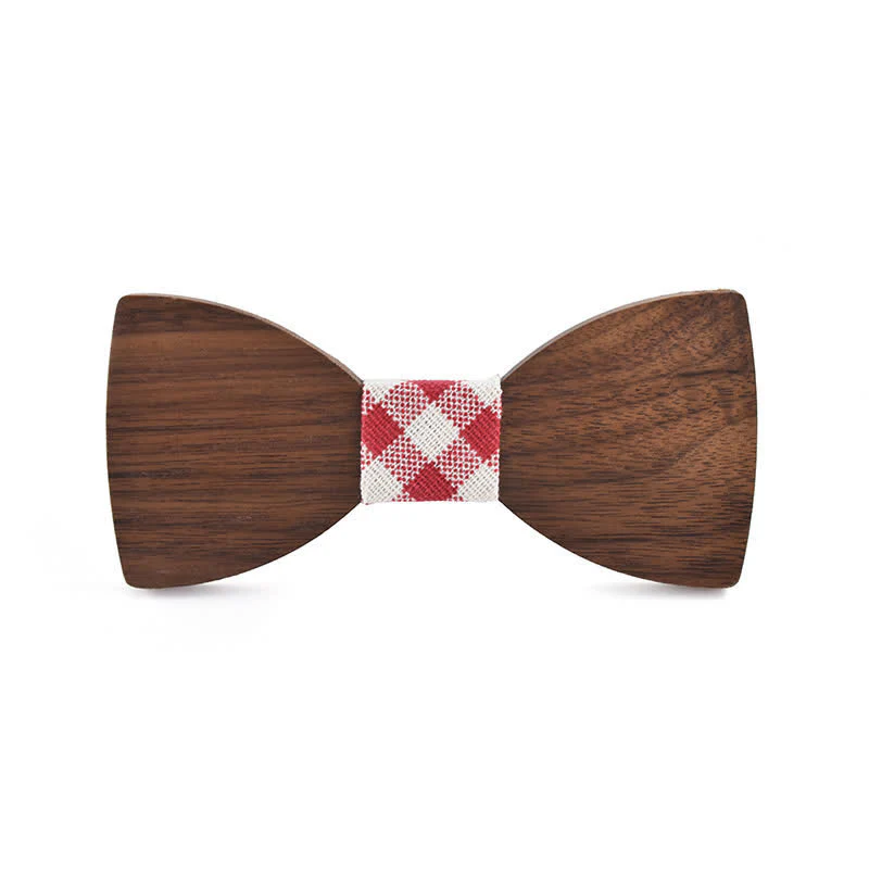 Custom Name Men's Engraved Wedding Wooden Bow Tie - Image 11