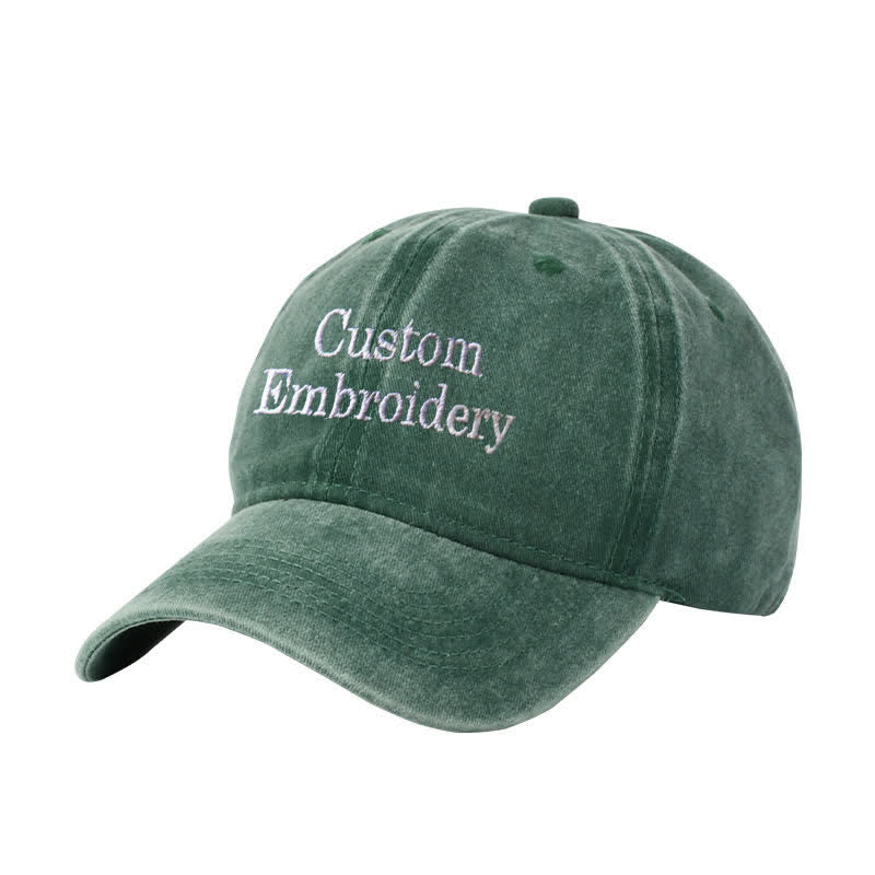 Custom Text Personalized Embroidered Adjustable Baseball Cap - Image 7