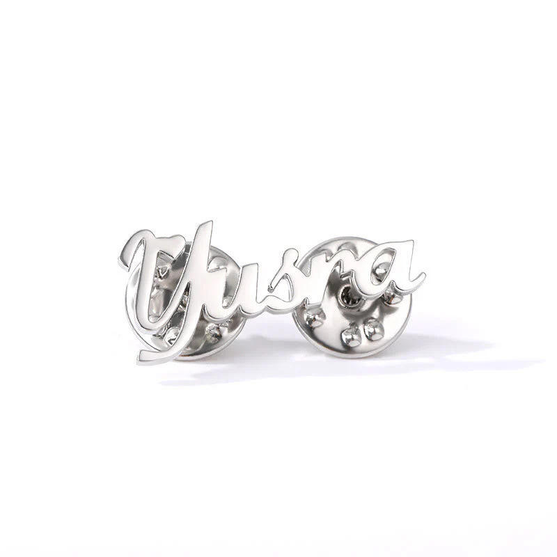 Custom Your Name Brooch Stainless Steel Suit Accessories - Image 12