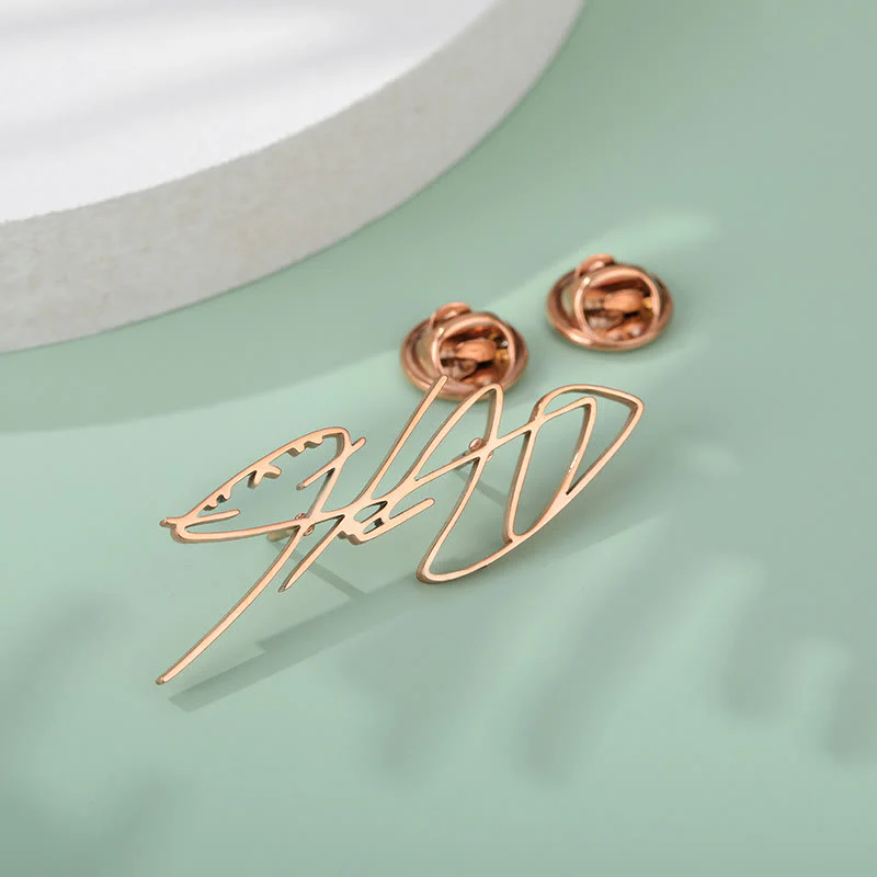 Custom Your Name Brooch Stainless Steel Suit Accessories - Image 4