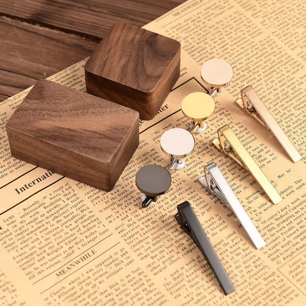 Custom Your Text Wedding Tie Bar Cufflinks For Mens Wear - Image 5