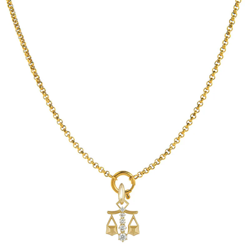 Diamond-Embellished Zodiac Symbol Necklace - Image 8