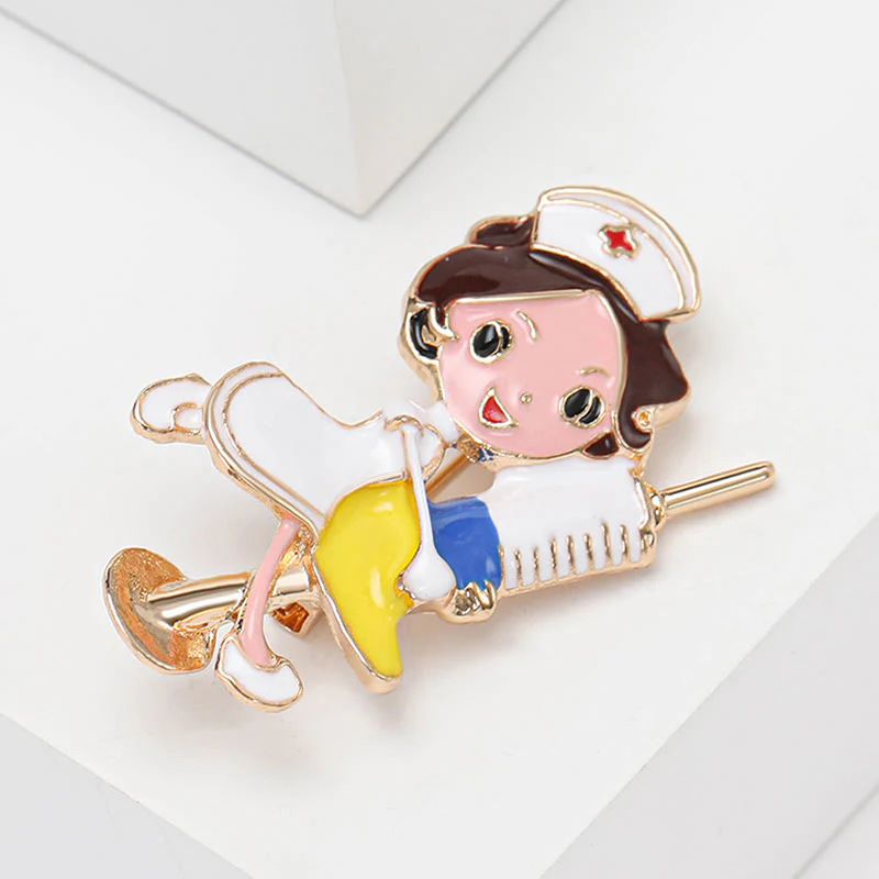 Cut Nurse Medical Nurse Gift Enamel Brooch - Image 2