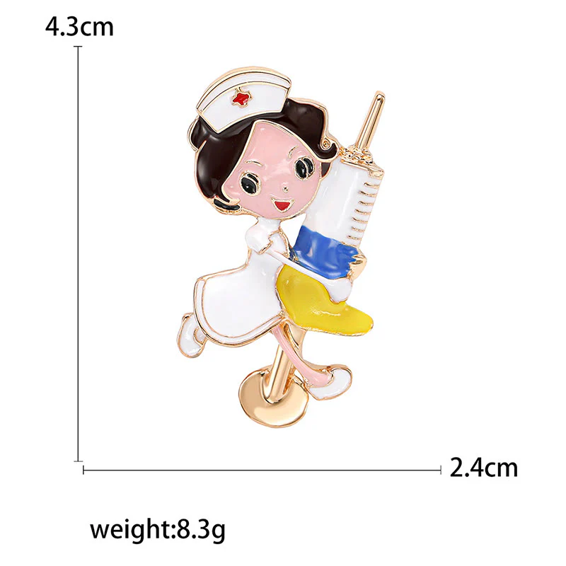 Cut Nurse Medical Nurse Gift Enamel Brooch - Image 4