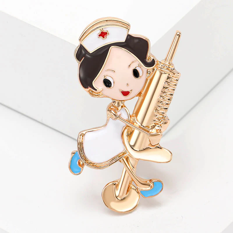 Cut Nurse Medical Nurse Gift Enamel Brooch - Image 5