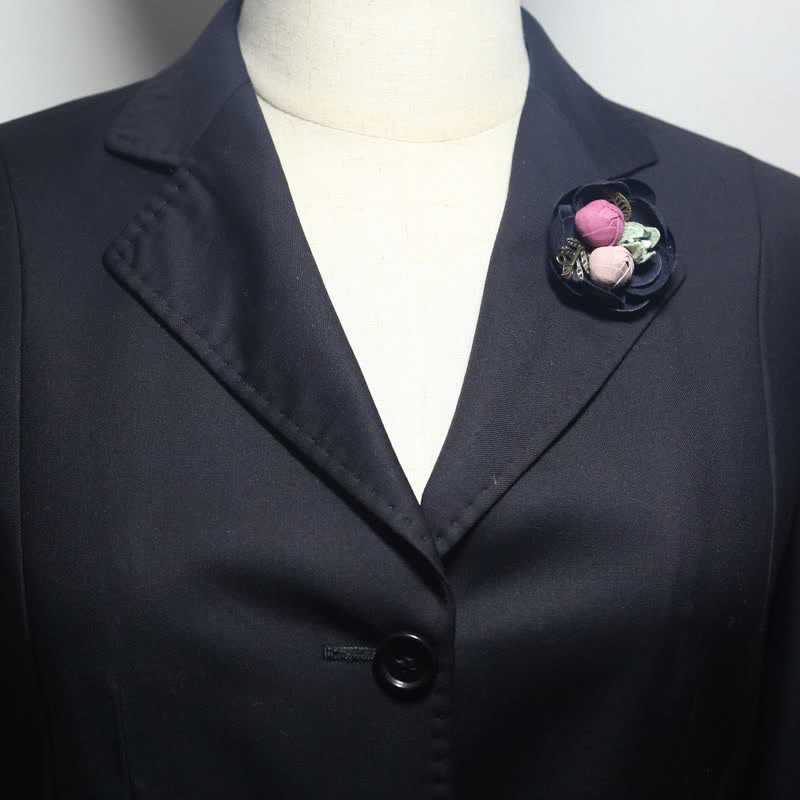 Cute Bud Wedding Original Design Mini Flowers Cloth Brooch - Image 2