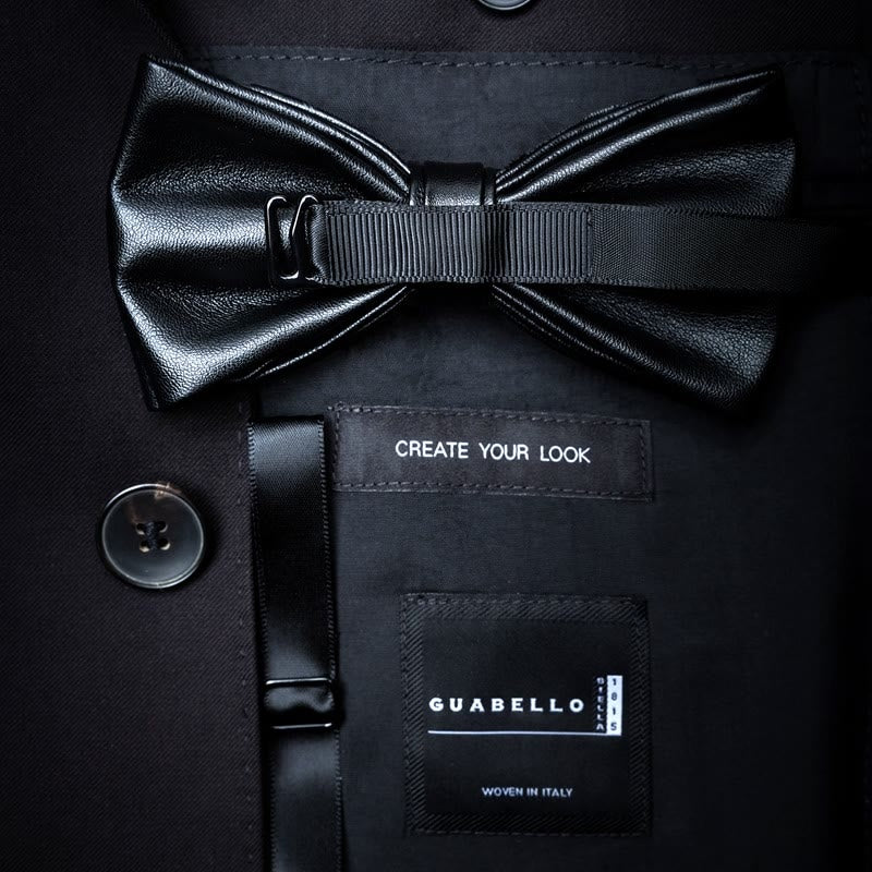 DarkGreen & Yellow Layered Feather Bow Tie - Image 2