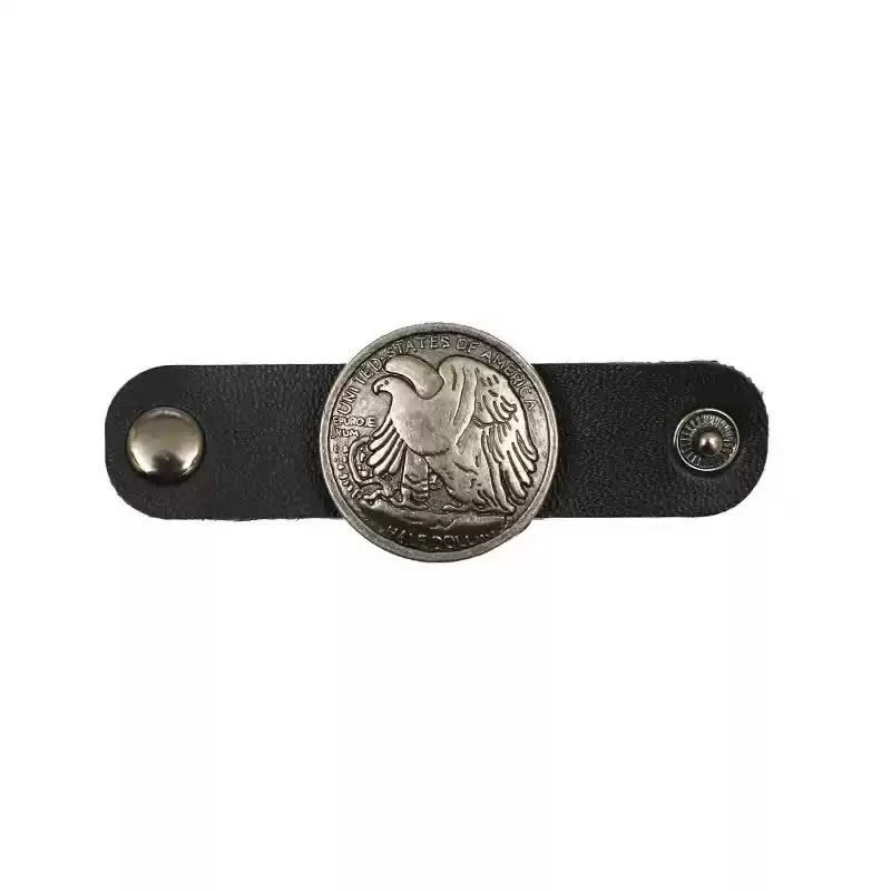 Decoration Round Carved Leather Scarf Buckle - Image 4