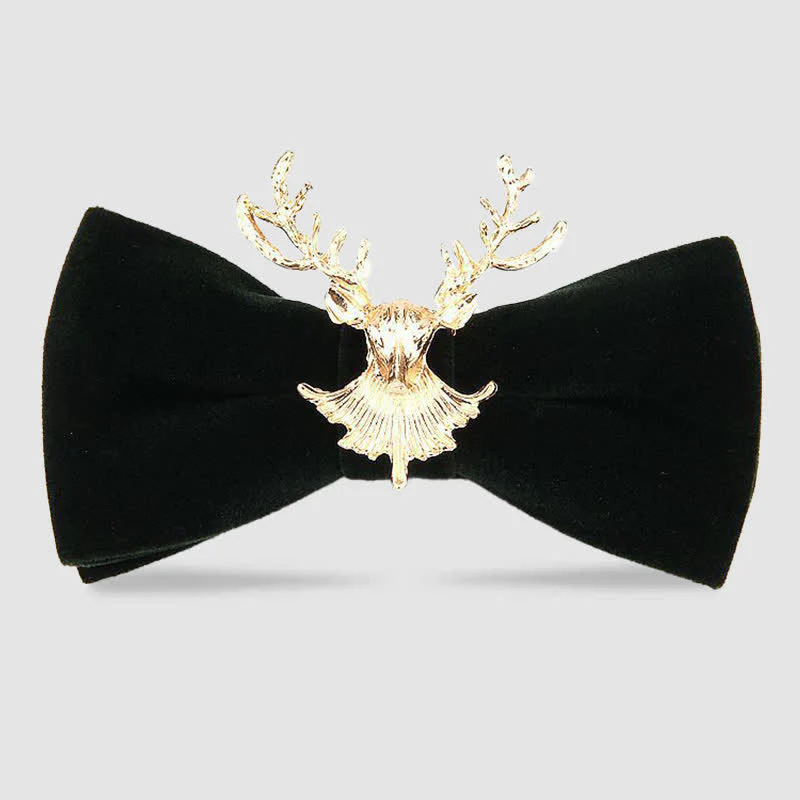 Deer Head Metal Decor Festive Holiday Bow Tie - Image 12