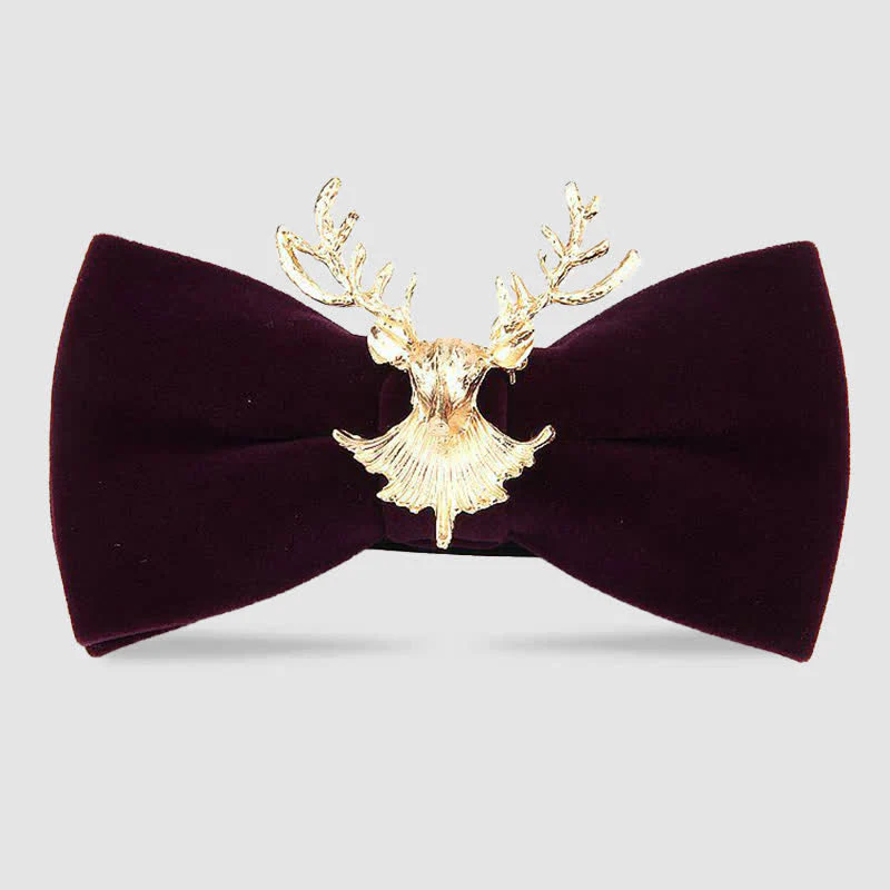 Deer Head Metal Decor Festive Holiday Bow Tie - Image 13