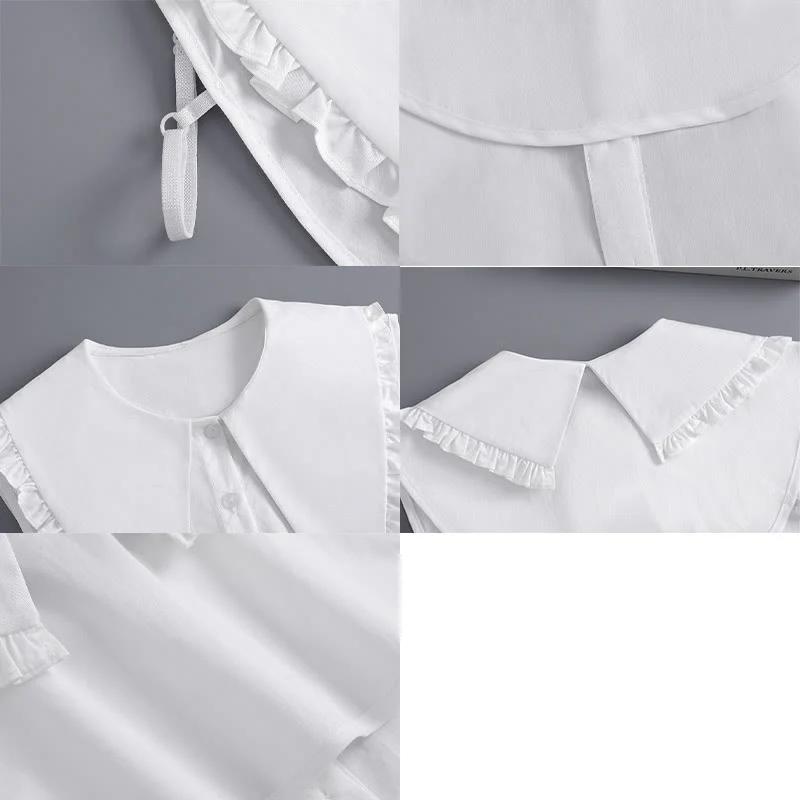 Detachable Half Shirt Blouse Large Lapel False Collar - Image 11