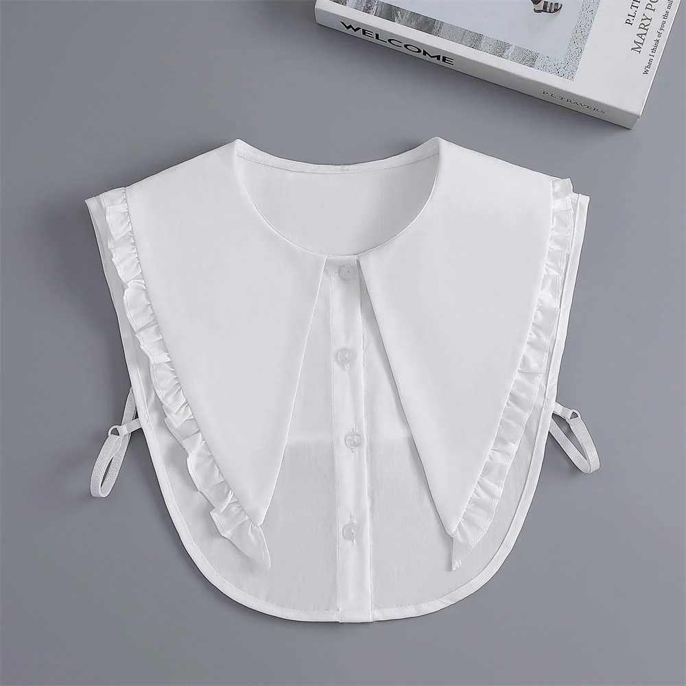 Detachable Half Shirt Blouse Large Lapel False Collar - Image 8
