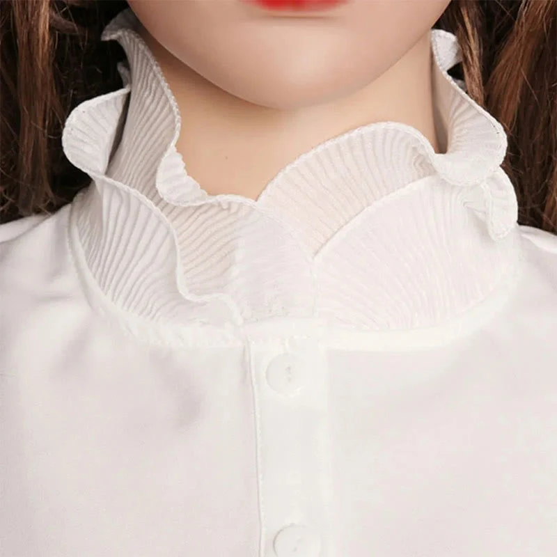 Detachable Lapel Shirt Ruffled Stand Fake Collar With Sleeve - Image 2
