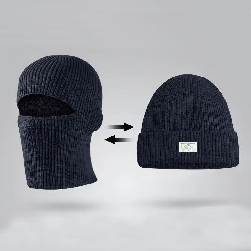 Dome Brimless Face Cover Warm Beanie Knitted Hat - Image 3