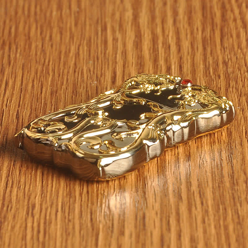 Double Dragon Two Tone Color Refillable Kerosene Lighter - Image 3