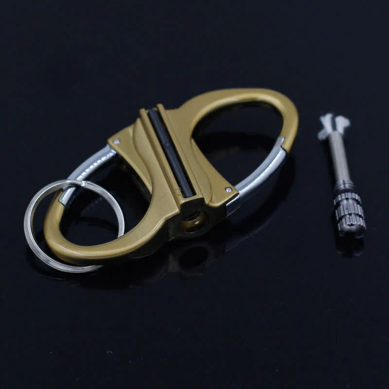 Dual Ring Keychain Matchstick Reusable Kerosene Lighter - Image 7