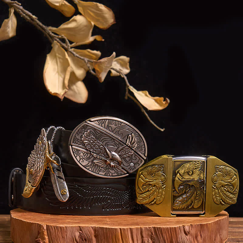 Eagle DIY Hidden Knife Belt Buckle Lighter Eagle Hidden Pendant Bundle Set - Image 9