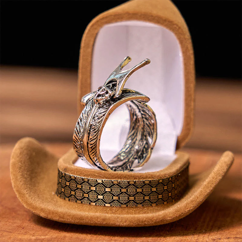 Eagle DIY Hidden Knife Belt Buckle With Feather Ring Bundle Set - Image 6