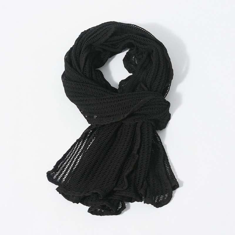 Elegant Hollowed-Out Design Knitting Scarf - Image 7