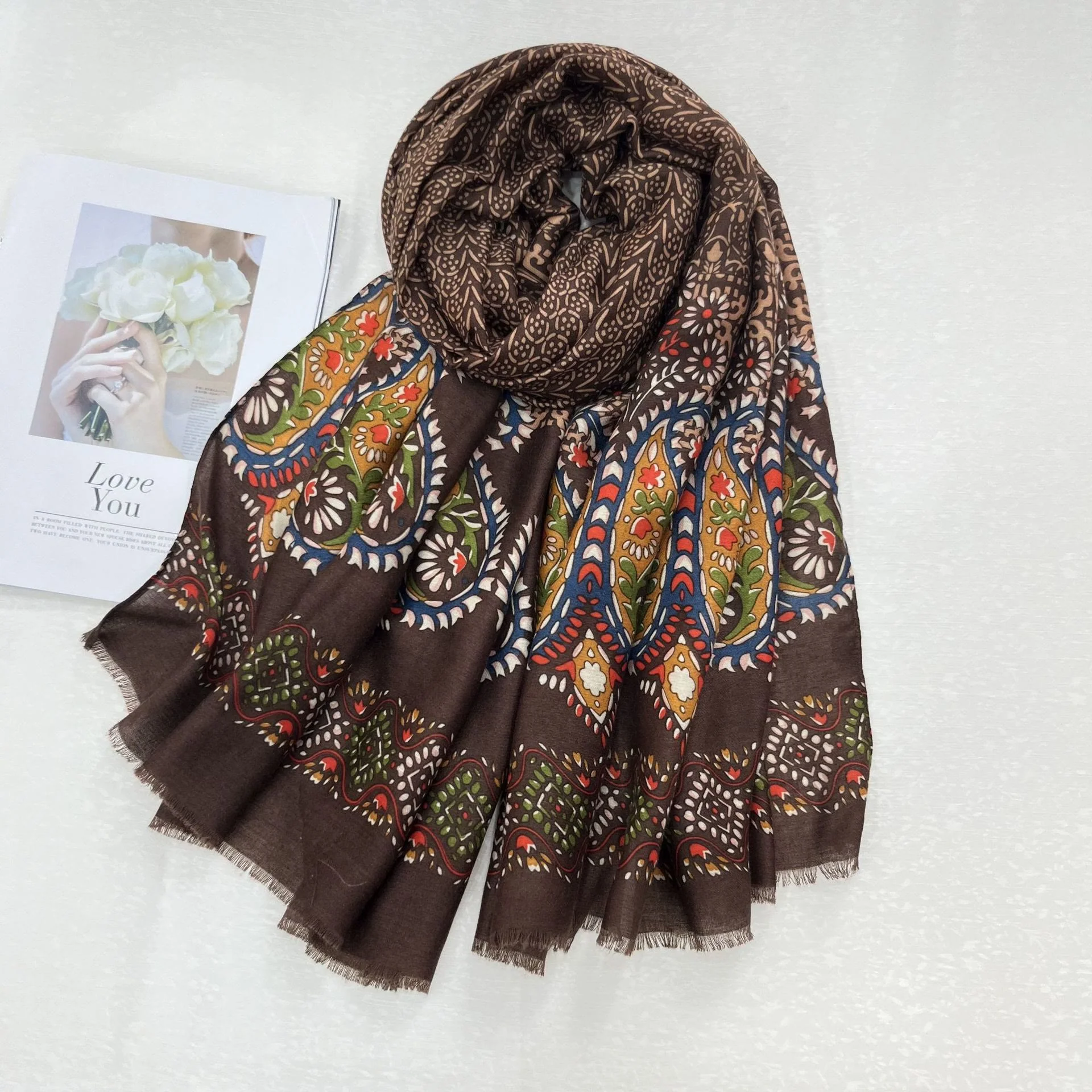 Ethnic Style Cashew Print Summer Sunscreen Women's Scarf