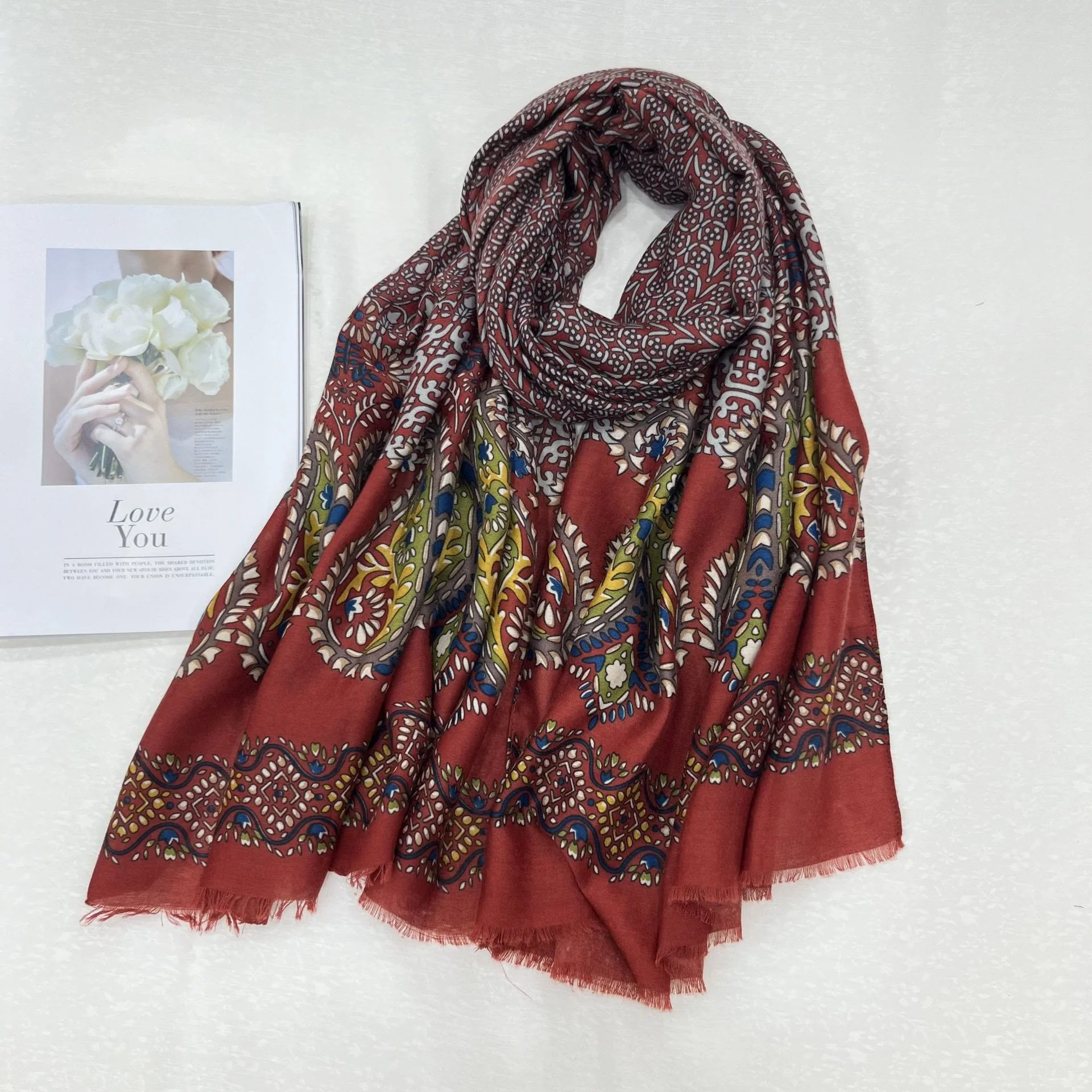 Ethnic Style Cashew Print Summer Sunscreen Women's Scarf - Image 5
