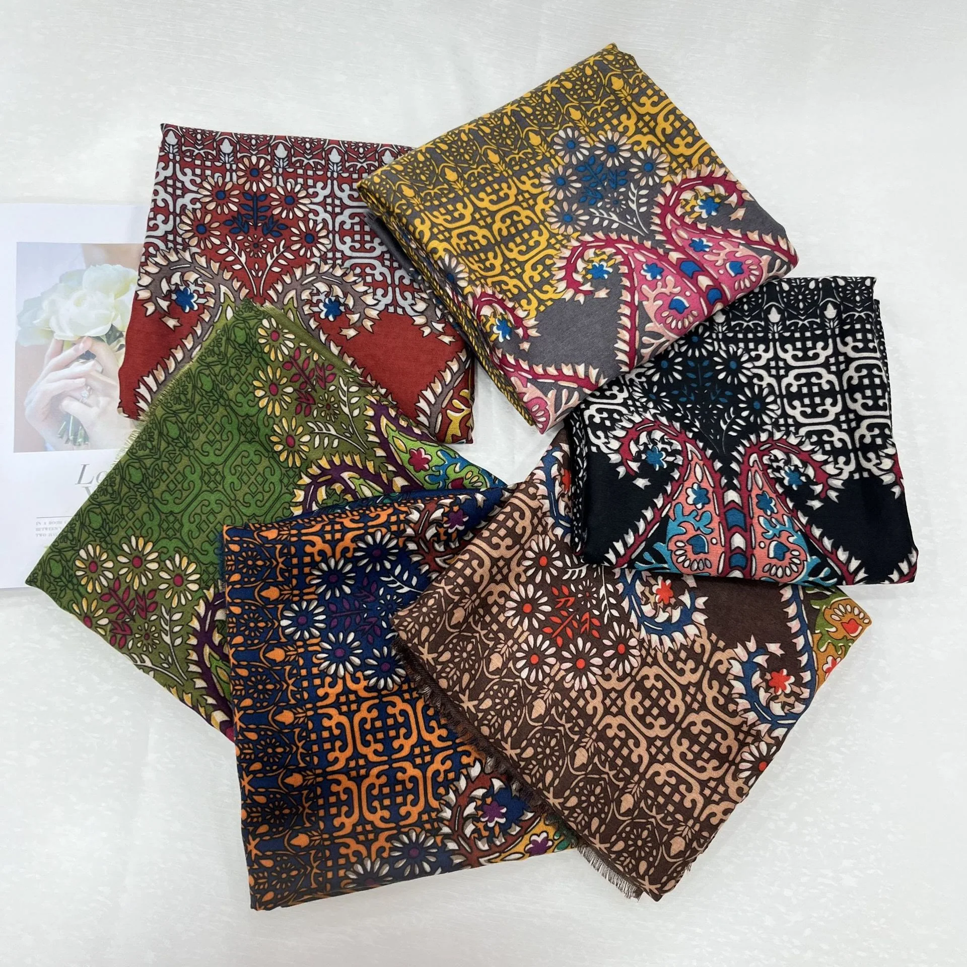 Ethnic Style Cashew Print Summer Sunscreen Women's Scarf - Image 7