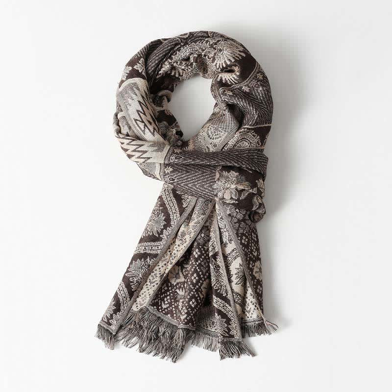 Ethnic Style Pattern Casual Scarf With Delicate Fringe - Image 10